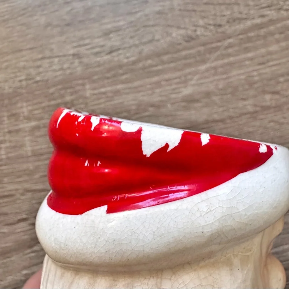 Christmas Santa Face Head Mug Cup Winking MCM Japan Vintage - Picture 7 of 8